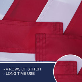 Bradford Betsy Ross flag embroidery detail for rich texture.