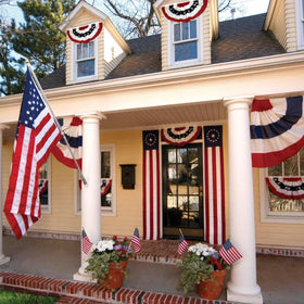Bradford bunting double-sided embroidery provides bright color from both sides