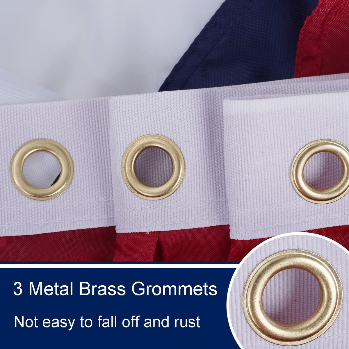 Bradford bunting with reinforced edge stitching for long lasting use