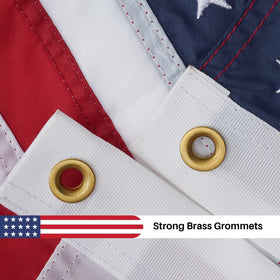 Bradford flag for outdoor or indoor patriotic decoration.