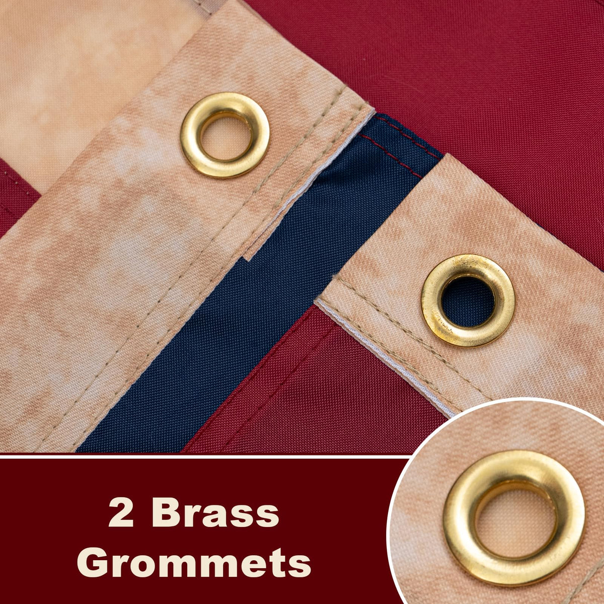 Bradford flag with brass grommets ready for quick hanging
