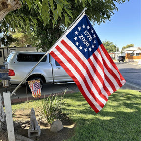 Bradford outdoor-ready US flag with vivid colors for yard or porch.