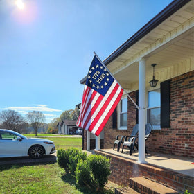 Bradford weather-resistant USA flag designed for outdoor use.