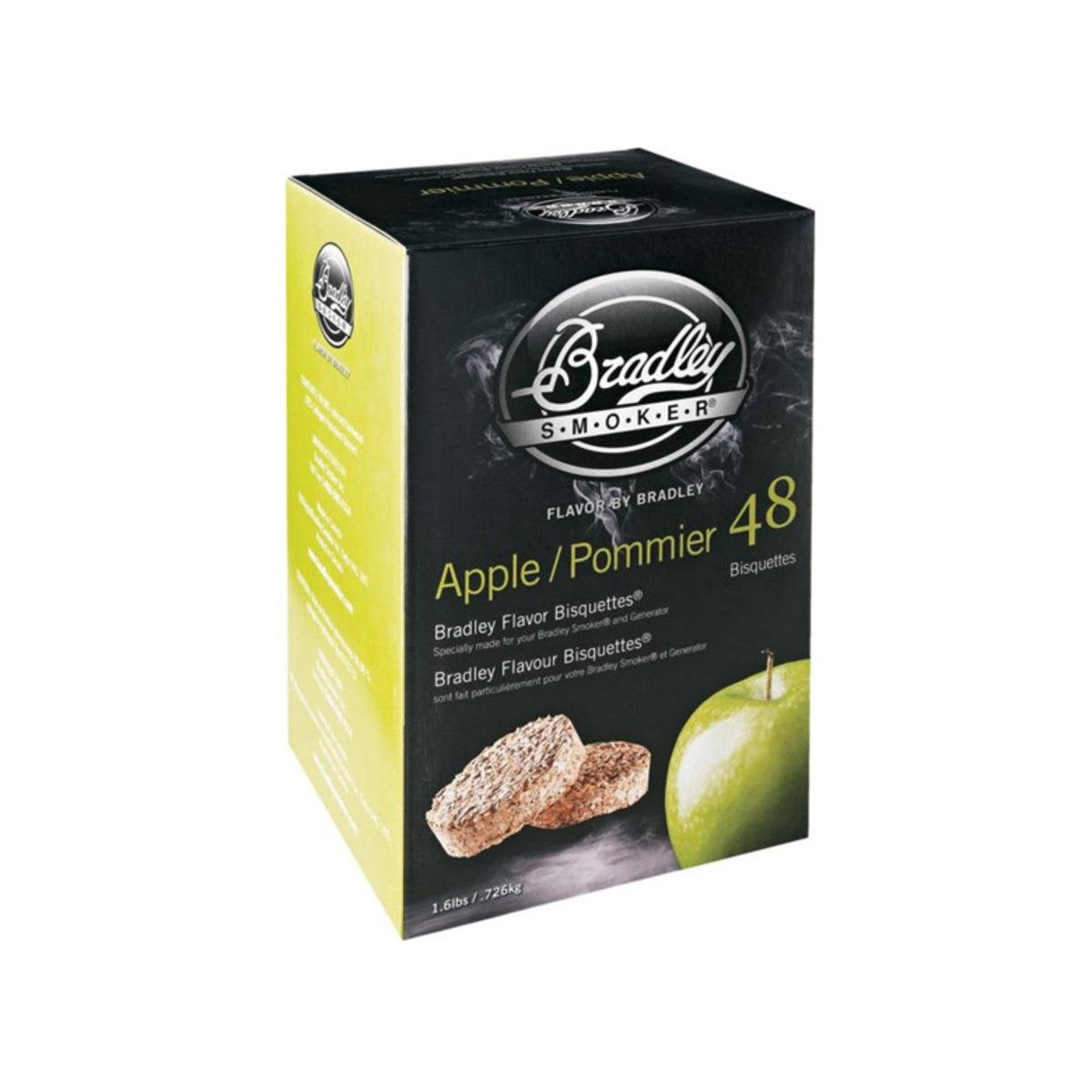 Bradley Smoker Apple Special Blend bisquettes produce clean smoke with no additives.