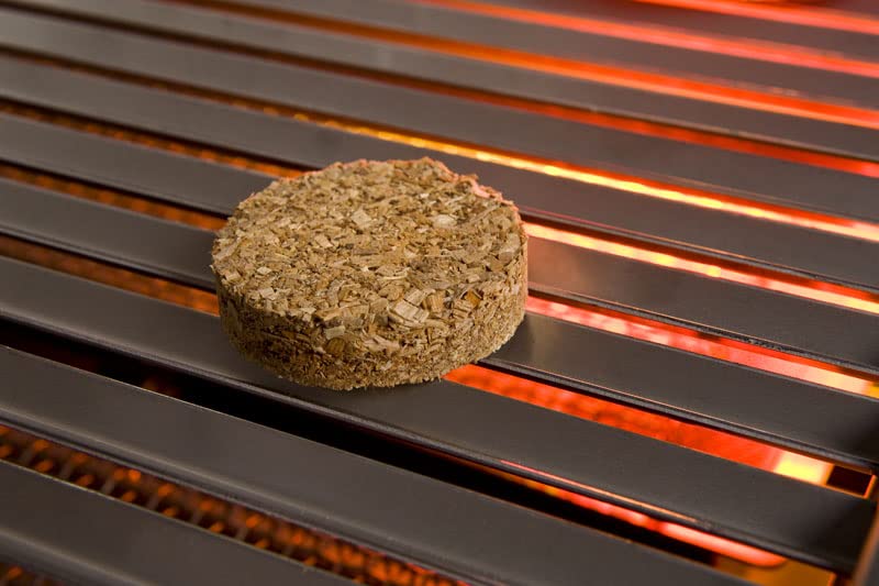 Bradley Smoker Bisquettes Hickory 48-pack clean-smoke electric image demonstrates cleaner results.