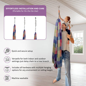 Bradoro portable sensory swing is lightweight and easy to move.