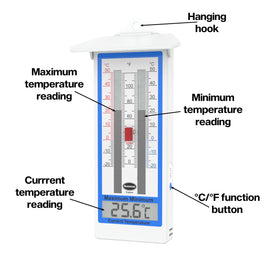 Brannan Digital Greenhouse Thermometer flip roof protects the sensor from weather.