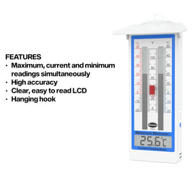 Brannan Digital Greenhouse Thermometer wall mount for easy garden setup.