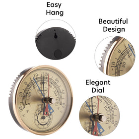 Brannan hygrometer humidity level display emphasizes current moisture for indoor spaces.