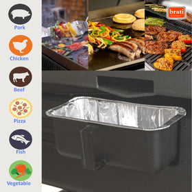 Brati grease management makes cleanup easier after cooking.