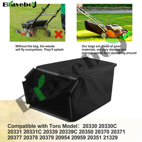 Braveboy 115-4664 grass bag in box is rolled for compact packaging