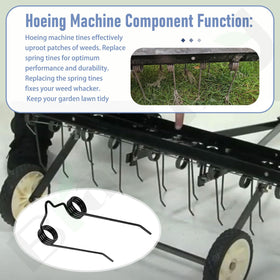 Braveboy 43783 spring tine dimensions 8.5 x 4.5 inches and 2 inches tall.