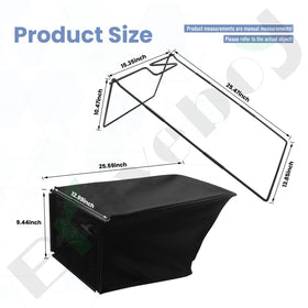 Braveboy 59312 grass bag front view ready for debris capture