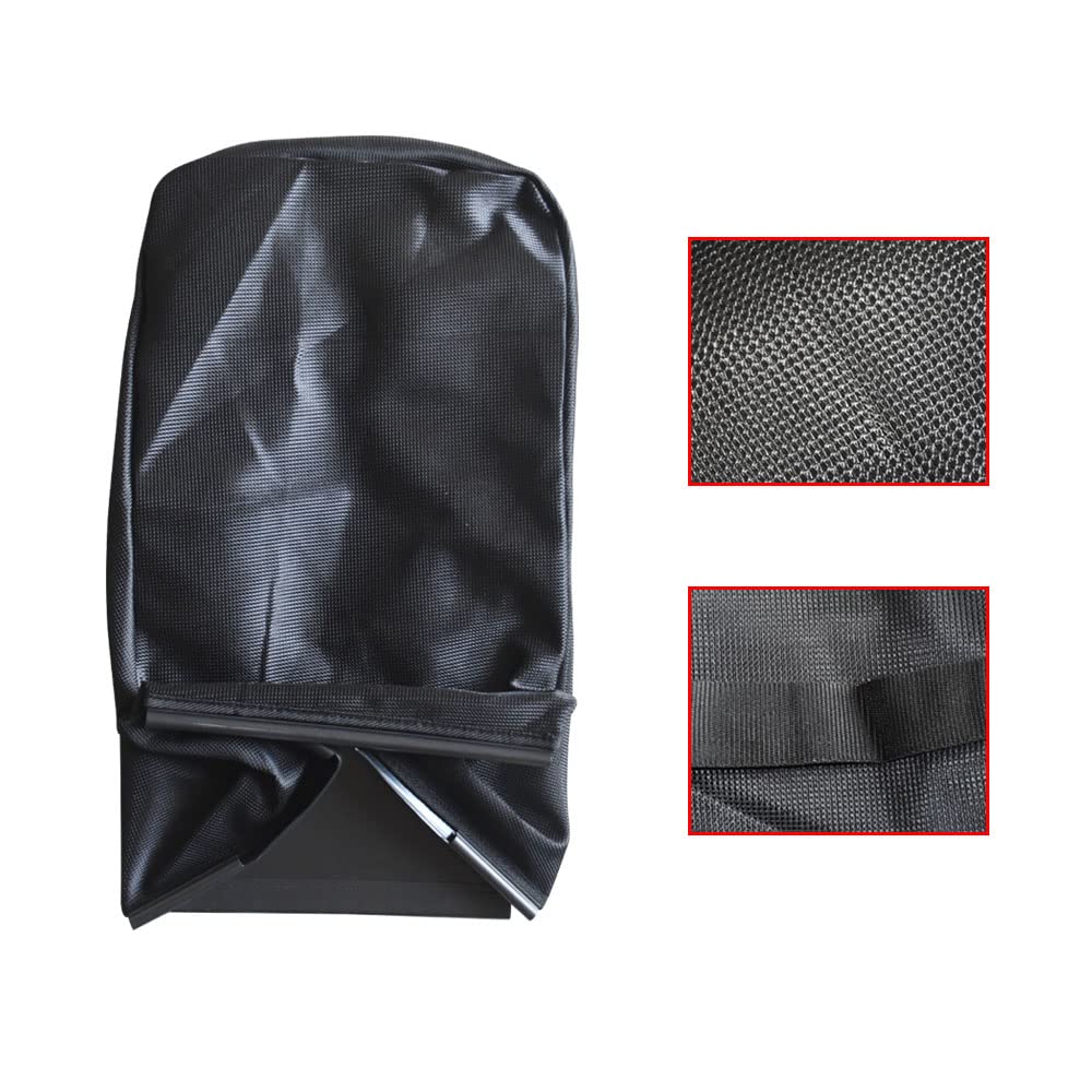 Braveboy grass collection bag captures under-deck clippings for cleaner mowing