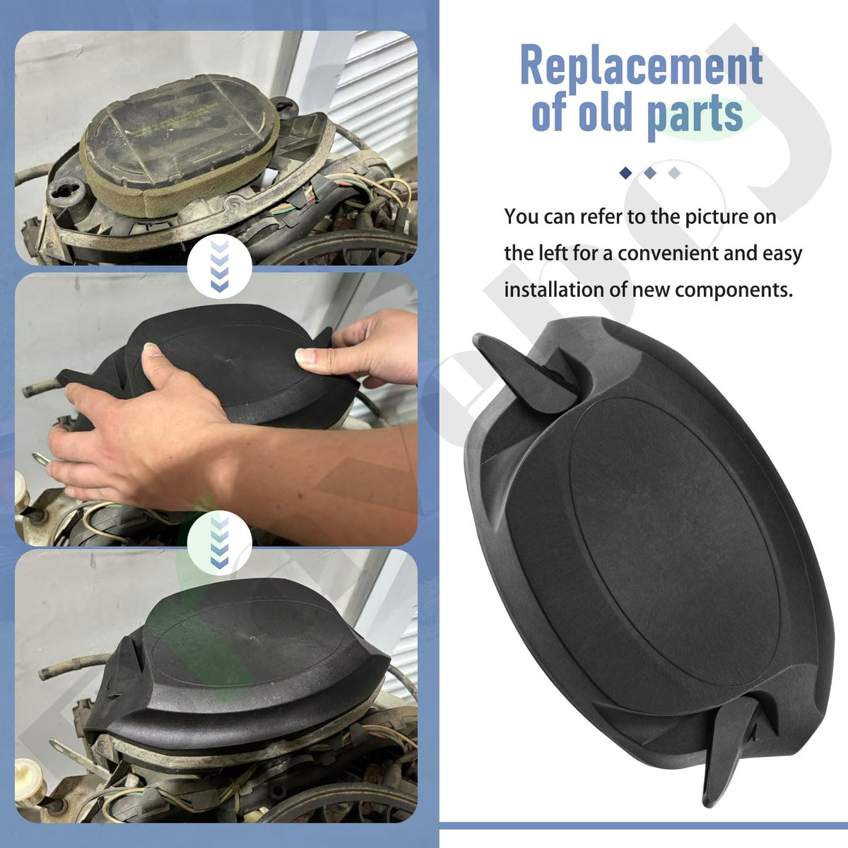 Braveboy air filter cover demonstrates compatibility with Kohler KT-series mowers.