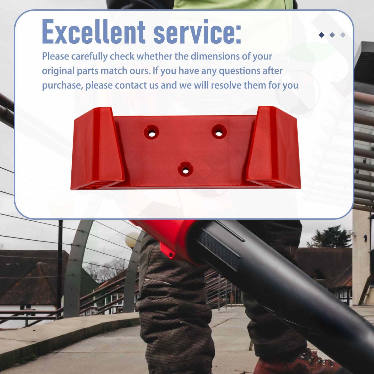 Braveboy storage hook keeps your leaf blower neatly hung and accessible.