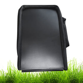 Braveboy under-deck grass bag shows compatibility and practical use in mowing