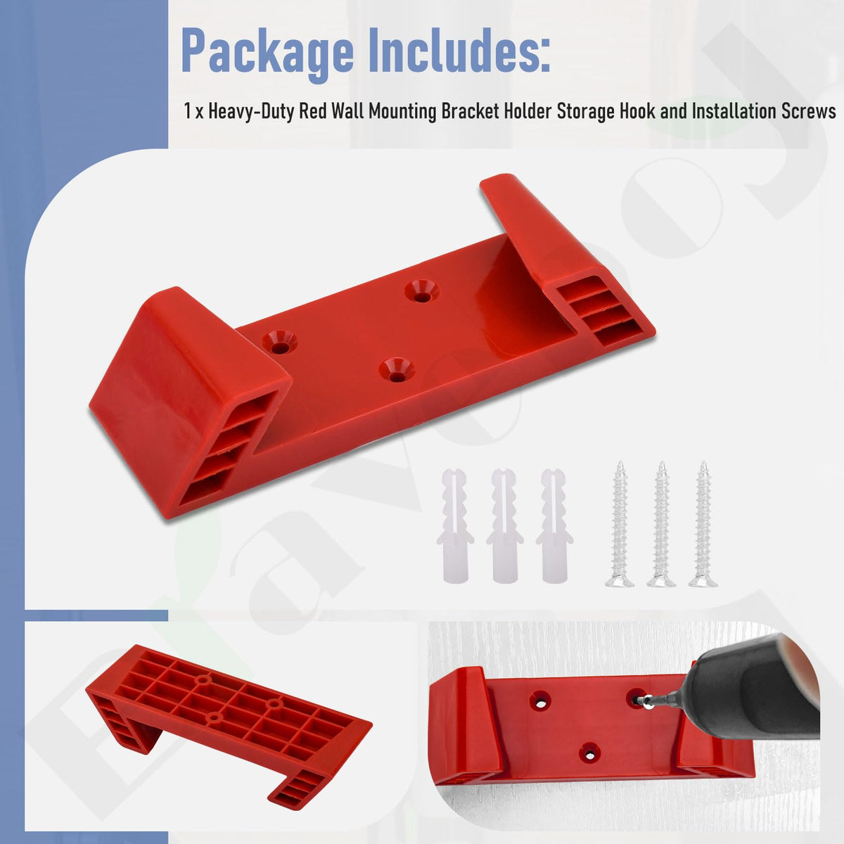 Braveboy wall mount bracket closeup shows sturdy material and load-bearing design.