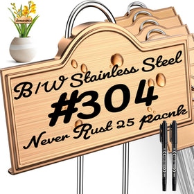 Bravex stainless steel plant label endures outdoors with weatherproof durability.