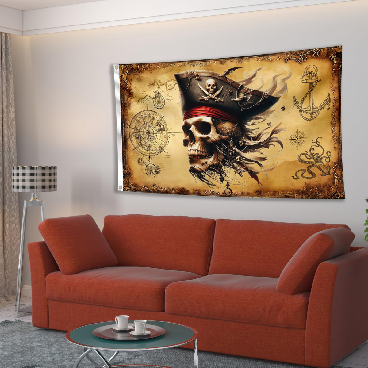BRAVITA flag with 4 brass eyelets for versatile mounting