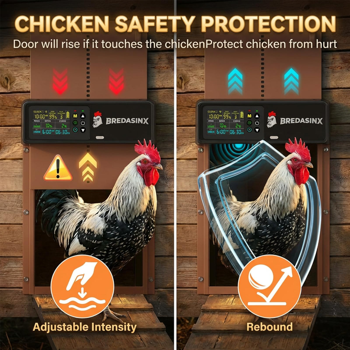 BREDASINX HD screen monitoring displays status at a glance for easy setup.