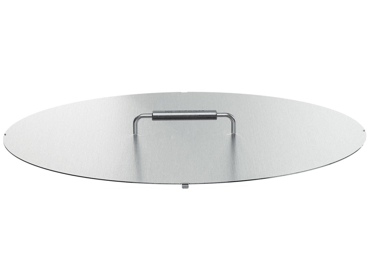 Breeo X24 firepit lid ensures easy storage and quick setup.