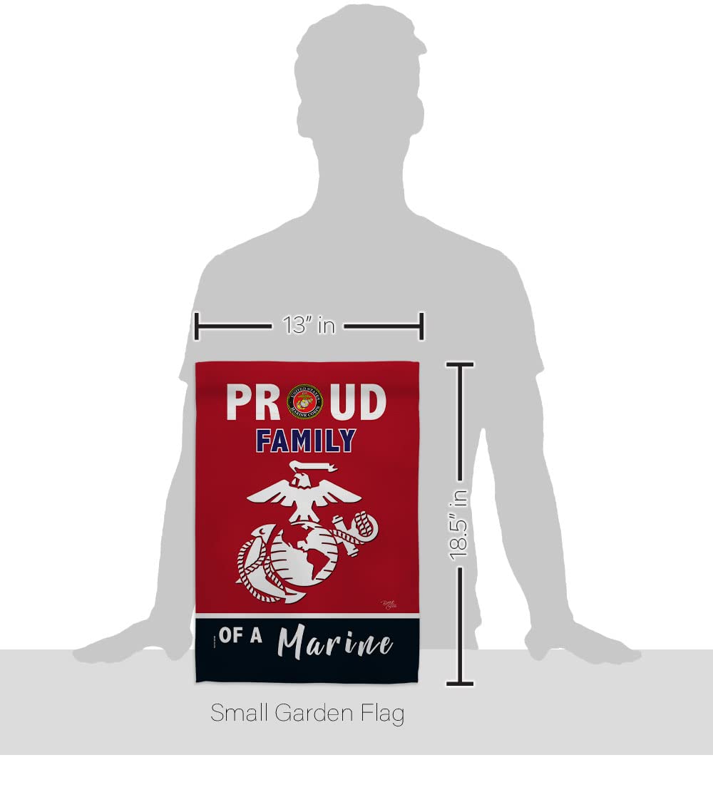 Breeze Decor Proud Family Marines flag – back view showing mirrored design.