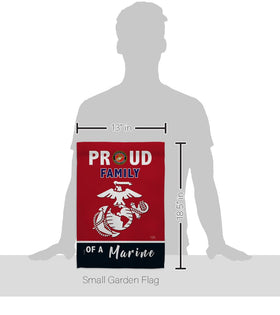 Breeze Decor Proud Family Marines flag – back view showing mirrored design.