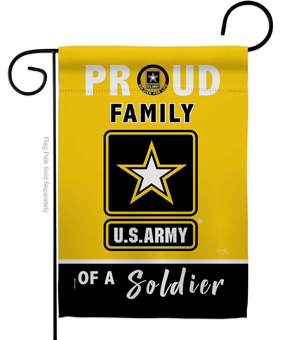 Breeze Decor Proud Family Soldier garden flag with double-sided readability
