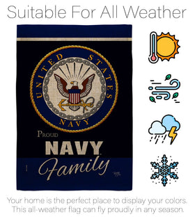 Breeze Decor sleeve-hanging flag for easy vertical display.