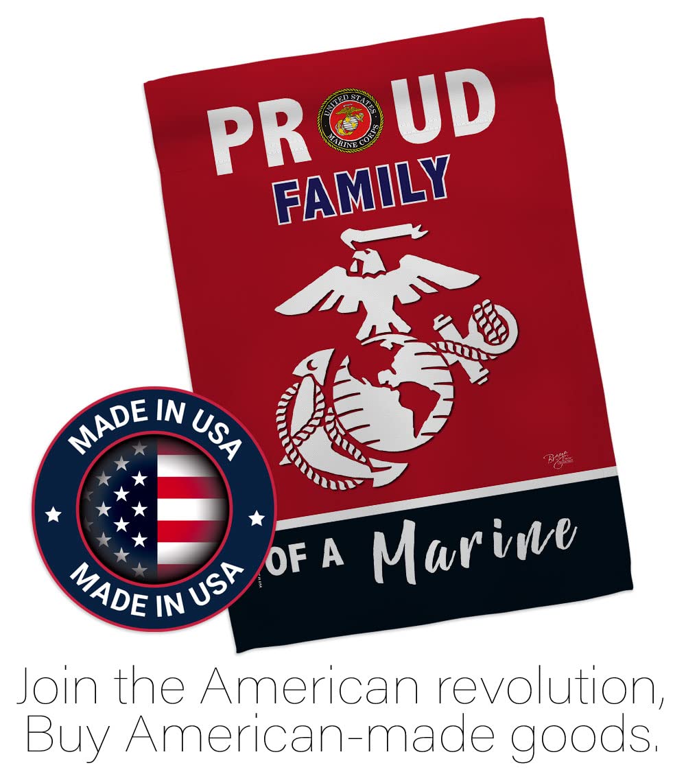 Breeze Decor Proud Family Marines flag – reinforced stitching for lasting outdoor display.