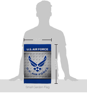 Breeze Decor US Air Force flag double-sided readability for porch or yard.