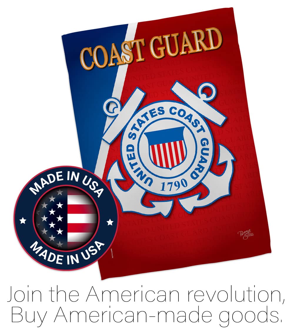 Breeze Decor US Coast Guard flag double stitching for lasting strength.