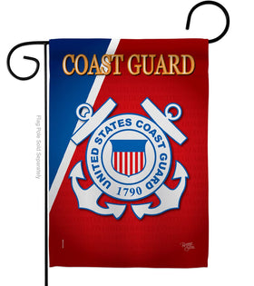 Breeze Decor US Coast Guard flag front view with double-sided readability for outdoors.
