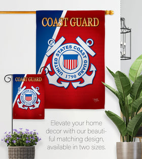 Breeze Decor US Coast Guard flag suitable for indoor or outdoor display.