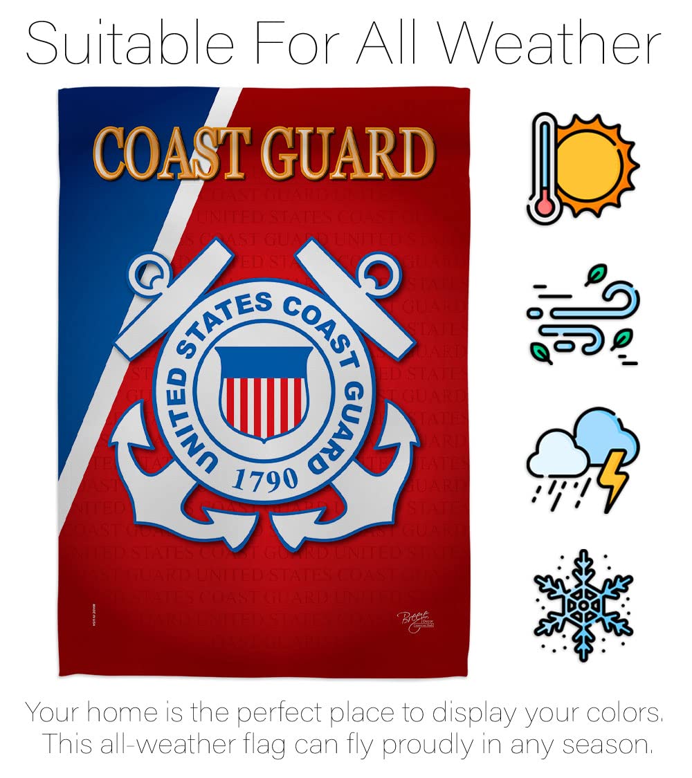 Breeze Decor US Coast Guard flag made in USA.