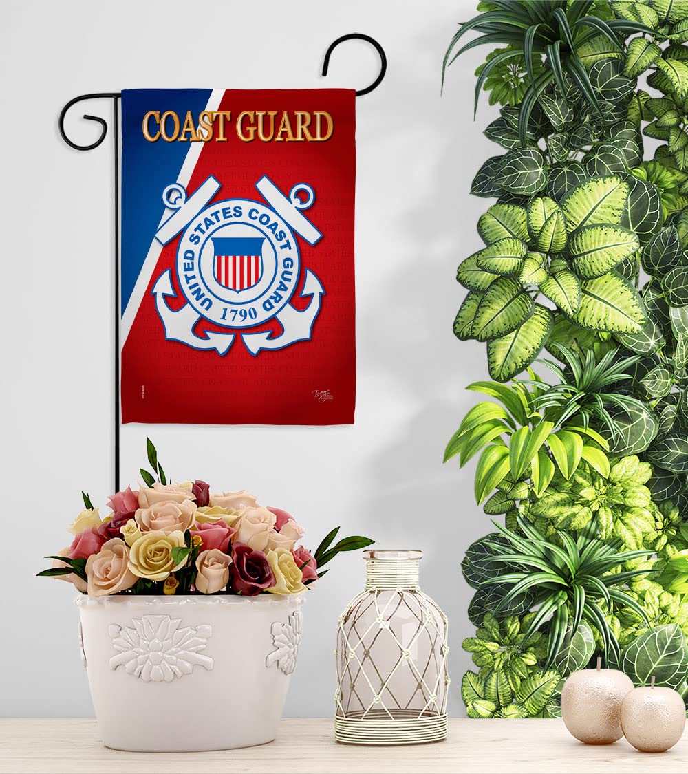Breeze Decor US Coast Guard flag ideal for memorial days and veteran decor.