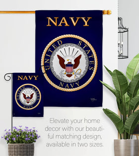 Breeze Decor US Navy garden flag dimensions 13x18-5 inches