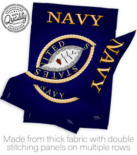 Breeze Decor US Navy garden flag indoor display for shelves