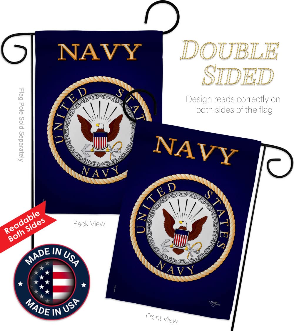 Breeze Decor US Navy garden flag print detail highlights vibrant color