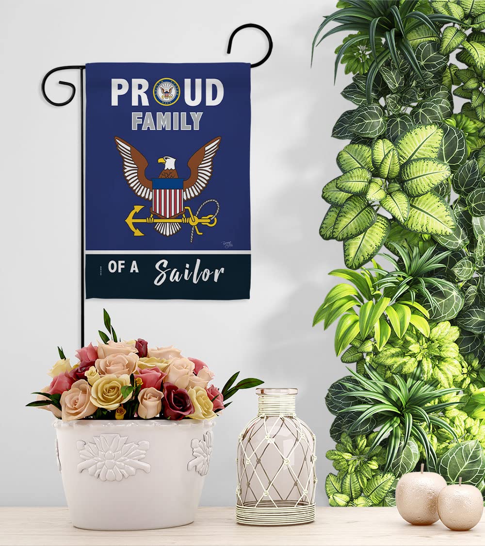 Breeze Decor US Navy Seabee flag motif, ideal for small yards and gifts.