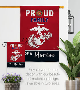 Breeze Decor Proud Family Marines flag – ideal yard display during holidays or everyday pride.