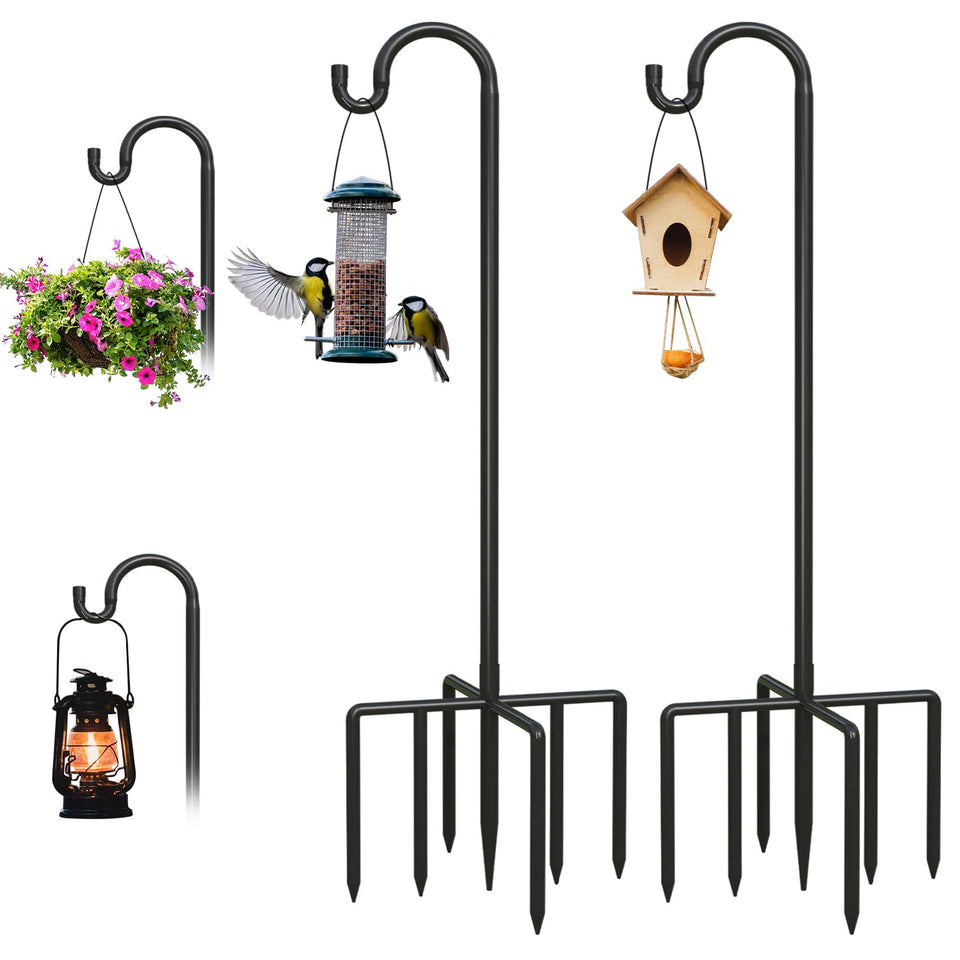 Breeze Touch 2Pack 76-inch shepherd hook base for stable ground setup.