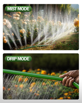 Breeze Touch hose rolled up for compact storage after watering.