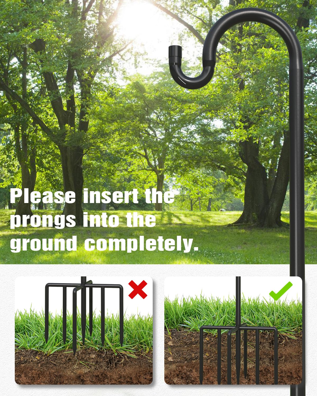 Breeze Touch versatile garden hanger for lanterns, feeders, wind chimes.