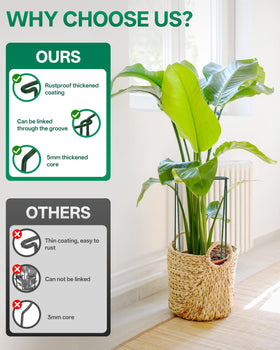 Breeze Touch connectable stakes forming customizable garden shapes
