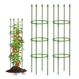 Breeze Touch tomato cages 2-pack assembled for climbing plants.