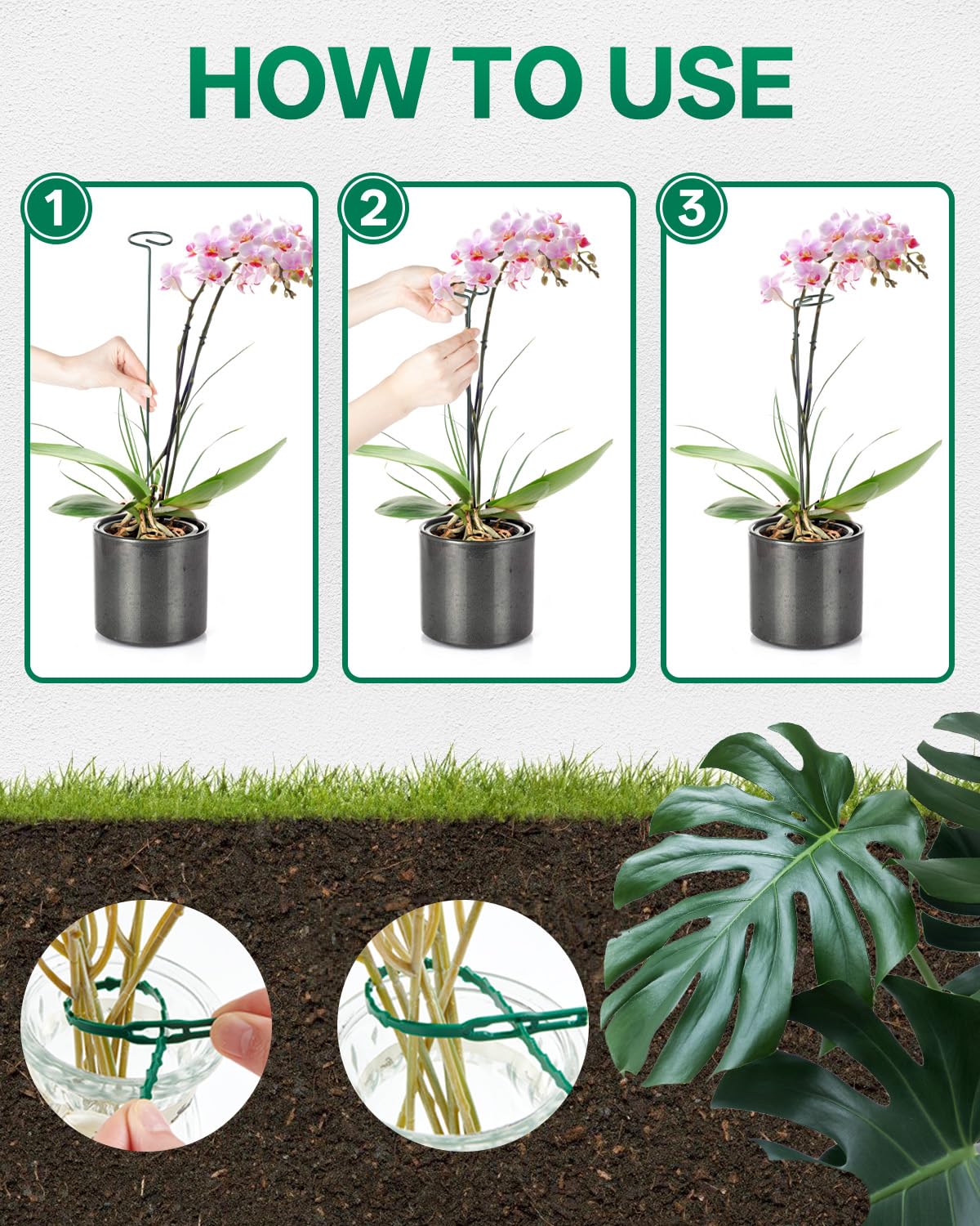 Breeze Touch weather resistant stakes withstand wind and rain to protect plants.