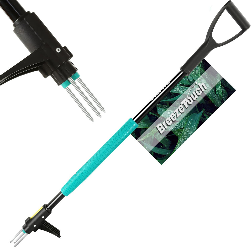 Breeze Touch weed puller with ergonomic D-handle for comfortable extended weeding.