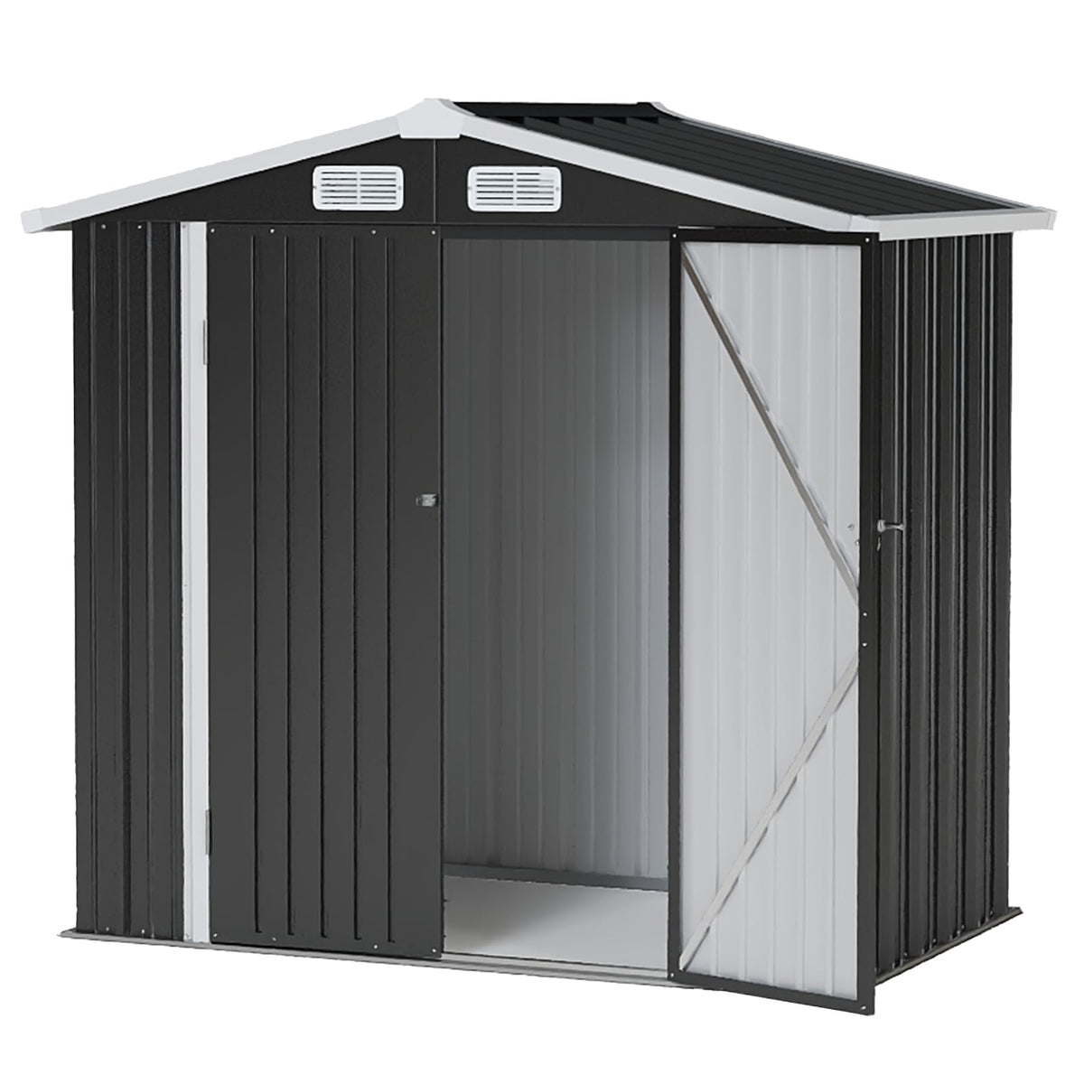 Breezestival shed weatherproof build image highlights wind and snow resistance.